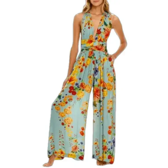 NWT Agua Bendita Florence Bouk Multiway Jumpsuit Size M
